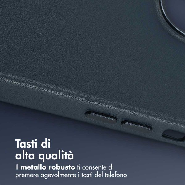 Accezz Cover in Pelle con MagSafe Apple iPhone 14 - Nightfall Blue