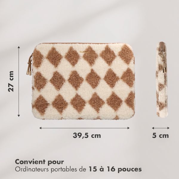 Selencia Cover laptop teddy 15-16 pollici - Checks