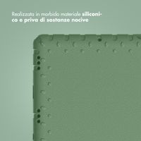 imoshion Cover Posteriore Kidsproof con Maniglia Samsung Galaxy Tab A11 Plus / A9 Plus - Olive Green