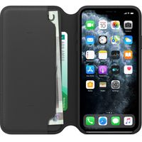 Apple Cover a libro in Pelle con Chiusura Apple iPhone 11 Pro Max - Nero
