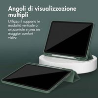 Accezz Cover a libro in silicone Smart Apple iPad Air 11 pollici (2026) M4 / (2025) M3 / (2024) M2 / Air 5 (2022) / Air 4 (2020) - Verde scuro