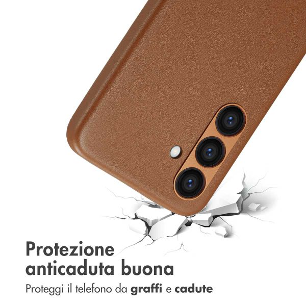 Accezz Cover in Pelle con MagSafe Samsung Galaxy S24 - Sienna Brown