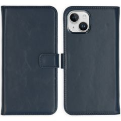 Selencia Cover a libro in vera pelle Apple iPhone 15 - Blu