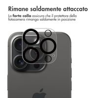 imoshion Protezione fotocamera in vetro 2 Pack Apple iPhone 16 Pro / 16 Pro Max - Nero