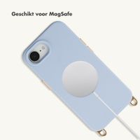 Selencia Rivièra MagSafe Backcover met afneembare haakjes Apple iPhone 17e / 16e - Powder Blue