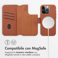 Accezz Cover in pelle 2 in 1 con MagSafe Apple iPhone 15 Pro - Sienna Brown