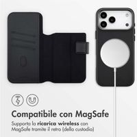 Accezz Cover in pelle 2 in 1 con MagSafe Apple iPhone 17 Pro Max - Onyx Black