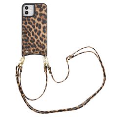 Selencia Cover per telefono Nova con cordino e portacarte Apple iPhone 12 (Pro) - Leopard