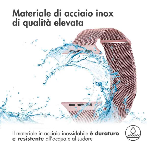 imoshion Cinturino milanese magnetico Apple Watch | 44/45/46/49 mm - Taglia S - Rosa