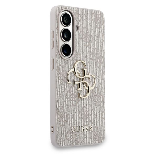Guess Cover Posteriore con Logo 4G in Metallo Samsung Galaxy S26 - Rosa