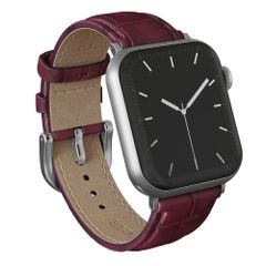 Burga Cinturino in vera pelle  - Apple Watch | 44/45/46/49 mm / Attacco universale 20 mm - Mobwife / Silver