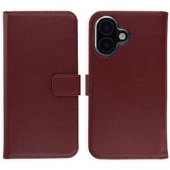 Selencia Cover a libro in vera pelle Apple iPhone 17 - Burgundy
