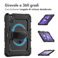 Accezz Cover Posteriore Resistente con tracolla Apple iPad Air 5 (2022) / Air 4 (2020) - Nero