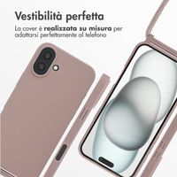 imoshion Cover in Silicone con Cordino Apple iPhone 16 Plus - Sand Pink