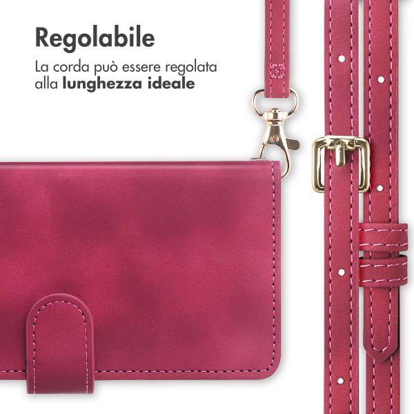 imoshion Cover a libro con Cordino Samsung Galaxy S25 Plus - Rosso