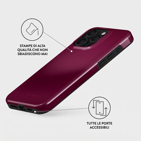 Burga Cover Posteriore Resistente con MagSafe Apple iPhone 15 Pro - Dark Cherry