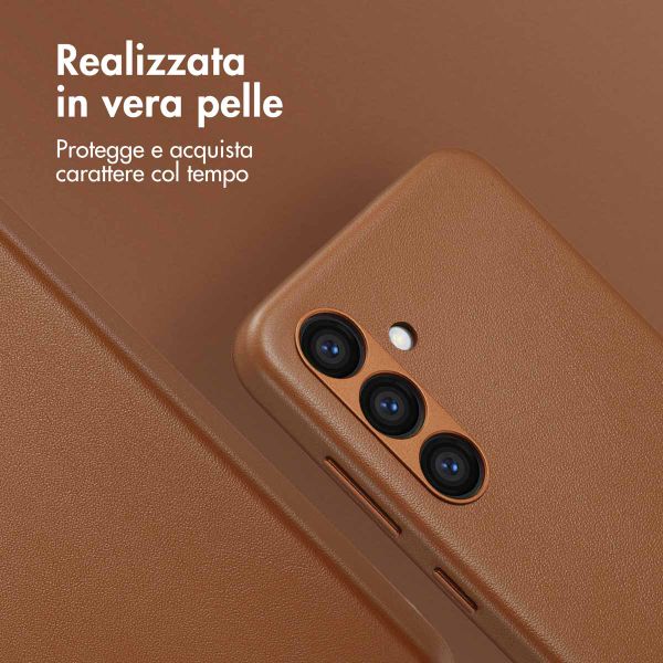 Accezz Cover in Pelle con MagSafe Samsung Galaxy S24 - Sienna Brown