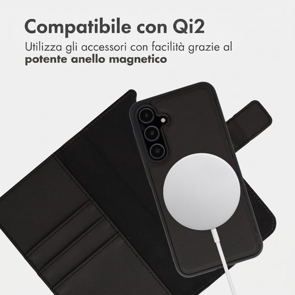 imoshion Cover a libro di lusso 2-in-1 rimovibile Samsung Galaxy A55 - Nero