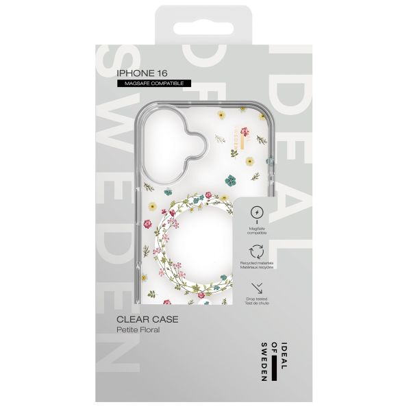 iDeal of Sweden Cover Trasparente con MagSafe Apple iPhone 16 - Petite Floral