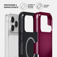 Burga Cover Posteriore Resistente con MagSafe Apple iPhone 17 Pro Max - Dark Cherry