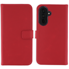 Selencia Cover a libro in vera pelle Samsung Galaxy A37 (5G) - Rosso