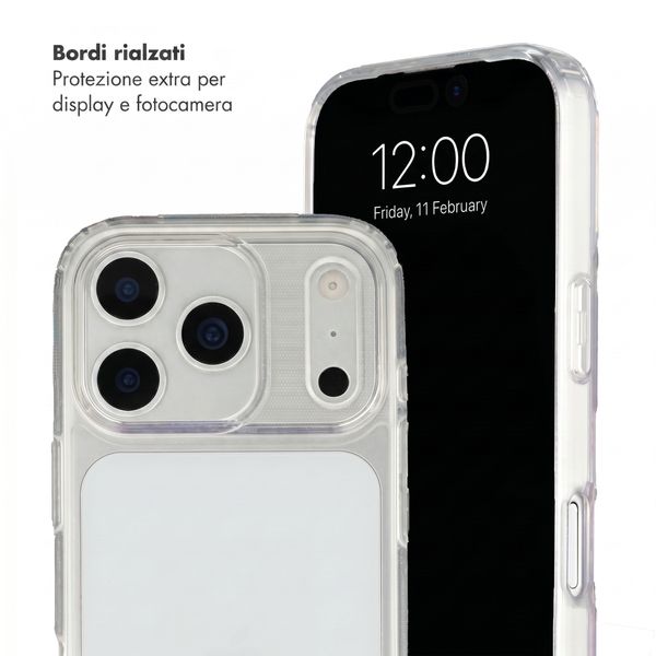 Selencia Cover con ganci removibili Apple iPhone 18 Pro Max / 17 Pro Max - Trasparente