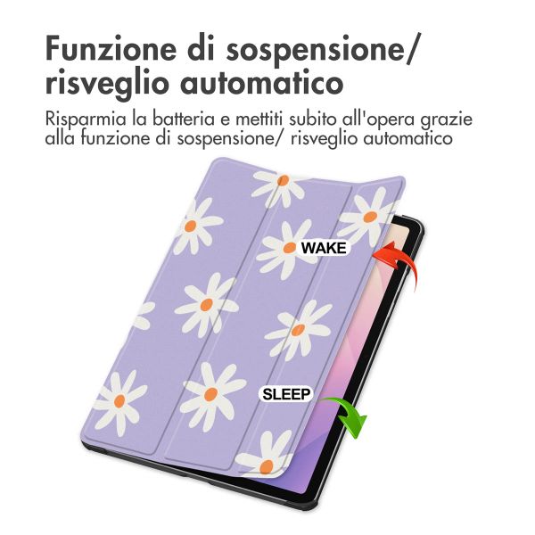 imoshion Cover Trifold Design Samsung Galaxy Tab S11 - Flowers Distance