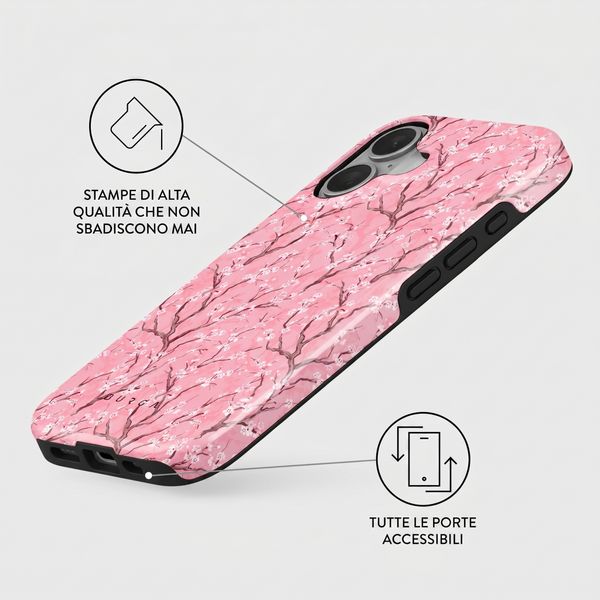 Burga Cover Posteriore Resistente con MagSafe Apple iPhone 16 - Sakura