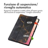 imoshion Cover Trifold Design Samsung Galaxy Tab S11 Ultra - Black Marble