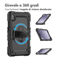 Accezz Cover Posteriore Resistente con tracolla Samsung Galaxy Tab A9 8.7 pollici - Nero