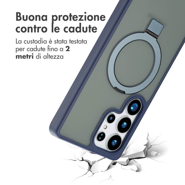 Accezz Cover con anello e supporto con MagSafe Samsung Galaxy S25 Ultra - Blu