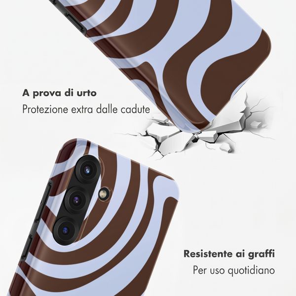 Selencia Cover Posteriore Vivid Samsung Galaxy S25 - Dream Swirl Chocolate