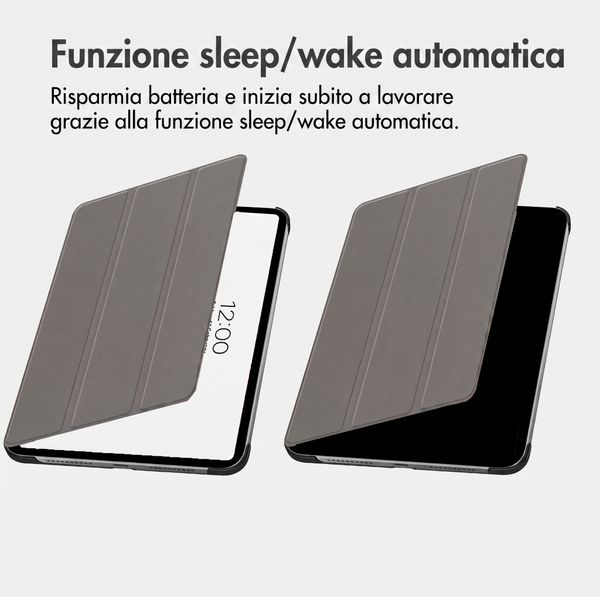 imoshion Cover a libro Trifold Samsung Galaxy Tab A9 Plus - Grigio
