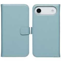 Selencia Cover a libro in vera pelle Apple iPhone Air - Air Blue
