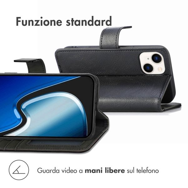imoshion Cover a libro di Lusso Apple iPhone 15 Plus - Blu scuro