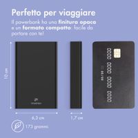 imoshion Powerbank Ultra Series in alluminio da 10.000 mAh – Quick Charge e Power Delivery – Nero