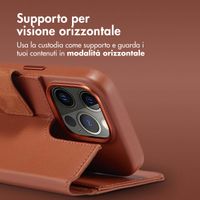 Accezz Cover in pelle 2 in 1 con MagSafe Apple iPhone 15 Pro - Sienna Brown