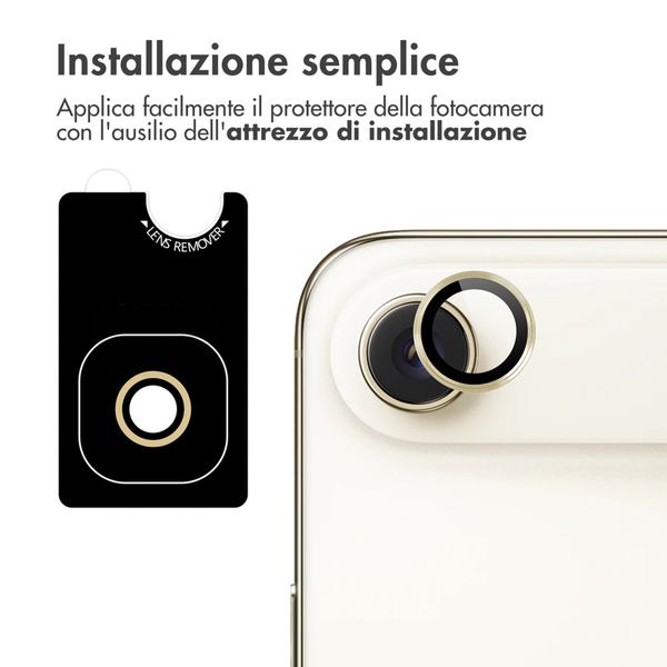 imoshion Pellicola protettiva 2 pack per la fotocamera Apple iPhone Air - Light Gold