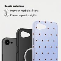 Selencia Cover posteriore Vivid con MagSafe Apple iPhone 17e / 16e - Happy Dots Digital Sky