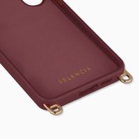 Selencia Cover posteriore Rivièra con MagSafe con ganci rimovibili Samsung Galaxy S25 FE - Bold Burgundy