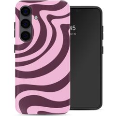 Selencia Cover posteriore Vivid con MagSafe Samsung Galaxy S24 - Wavy Swirl Pink Plum