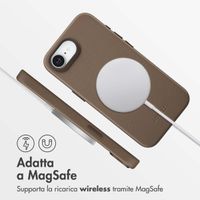 Accezz Cover in Pelle con MagSafe Apple iPhone 17e / 16e - Marrone caffè