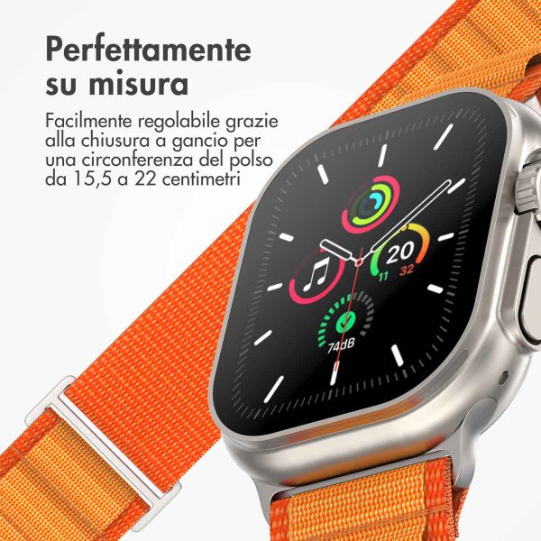 imoshion Cinturino in nylon Alpine Apple Watch | 44/45/46/49 mm - Arancio