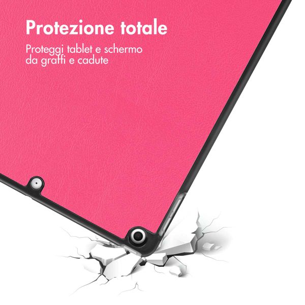 imoshion Cover a libro Trifold Apple iPad 9 (2021) 10.2 pollici / iPad 8 (2020) 10.2 pollici / iPad 7 (2019) 10.2 pollici - Pink
