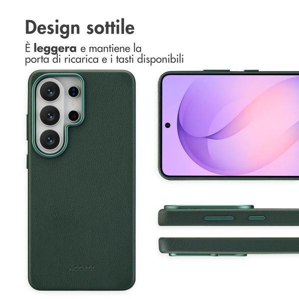 Accezz Cover in Pelle con MagSafe Samsung Galaxy S26 Ultra - Cedar Green