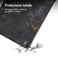 imoshion Cover Trifold Design Apple iPad Pro 13 (2025) M5 / (2024) M4 - Black Marble