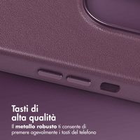 Accezz Cover in Pelle con MagSafe Apple iPhone 14 Pro - Heath Purple