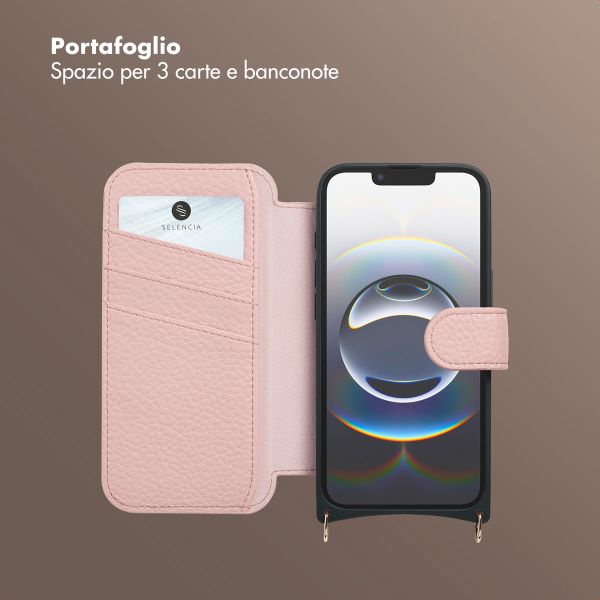 Selencia Cover Riva con MagSafe e cordino Apple iPhone 17e / 16e - Old Pink