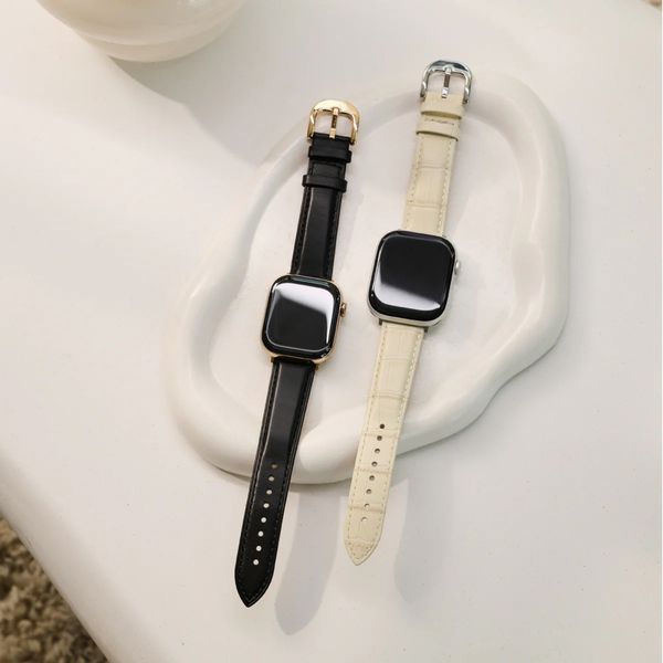 Burga Cinturino in vera pelle Apple Watch | 38/40/41/42 mm - Buttermelt / Silver