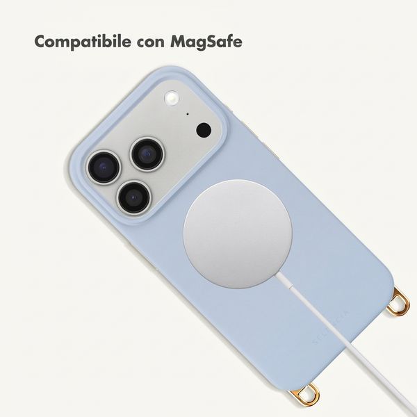 Selencia Cover posteriore Rivièra con MagSafe con ganci rimovibili Apple iPhone 17 Pro - Powder Blue